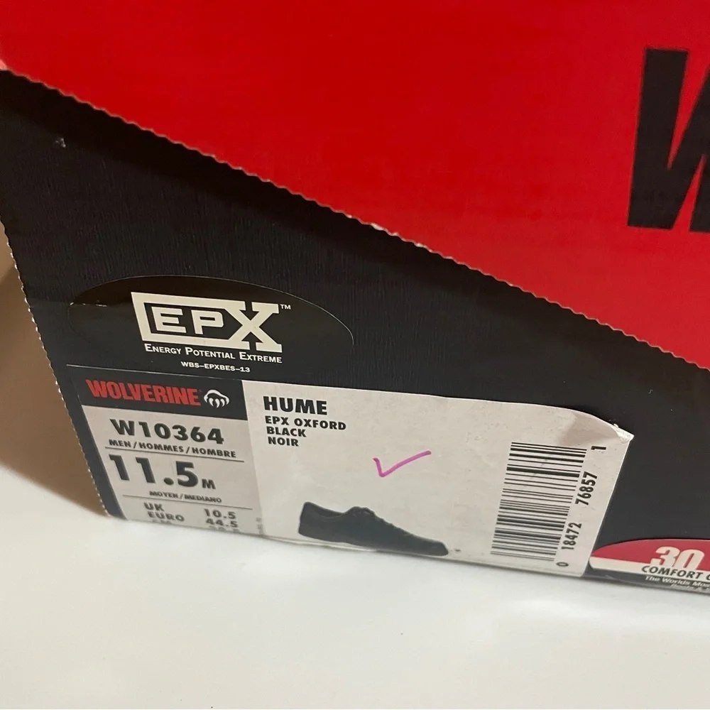 Wolverine Hume EPX lace up black oxford